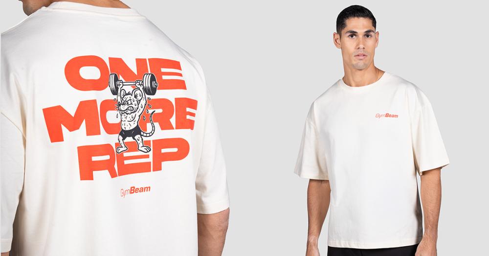 Футболка GymRat Кремовая - GymBeam