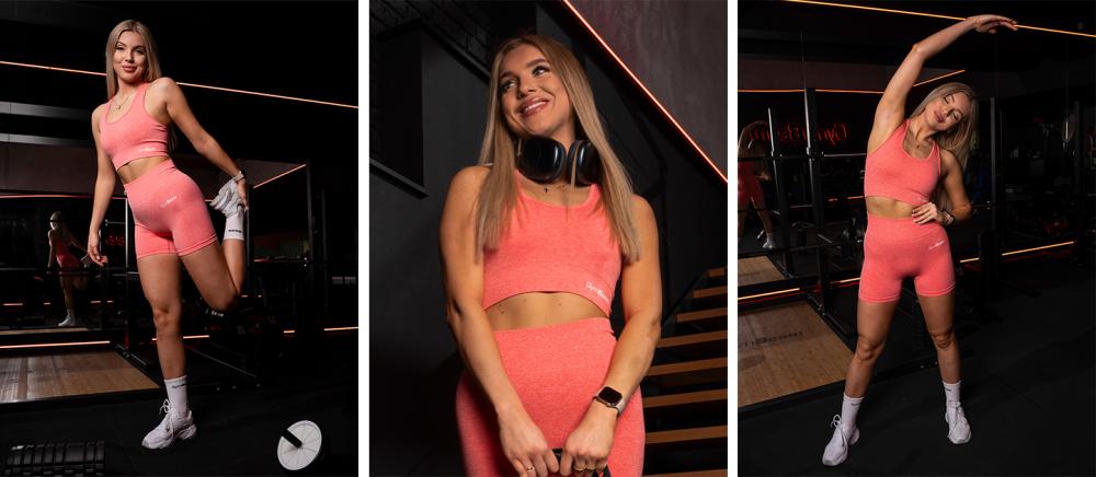 Women‘s FLO Shorts Coral - GymBeam