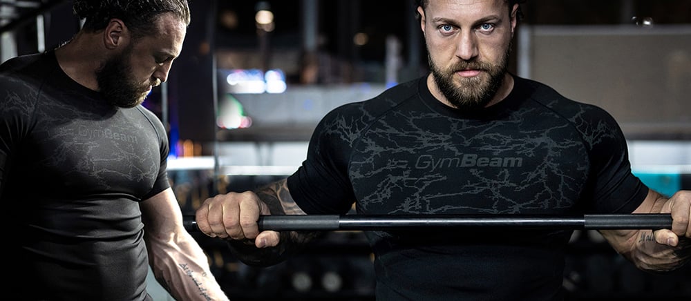 Бесшовная футболка Static Черная - GymBeam