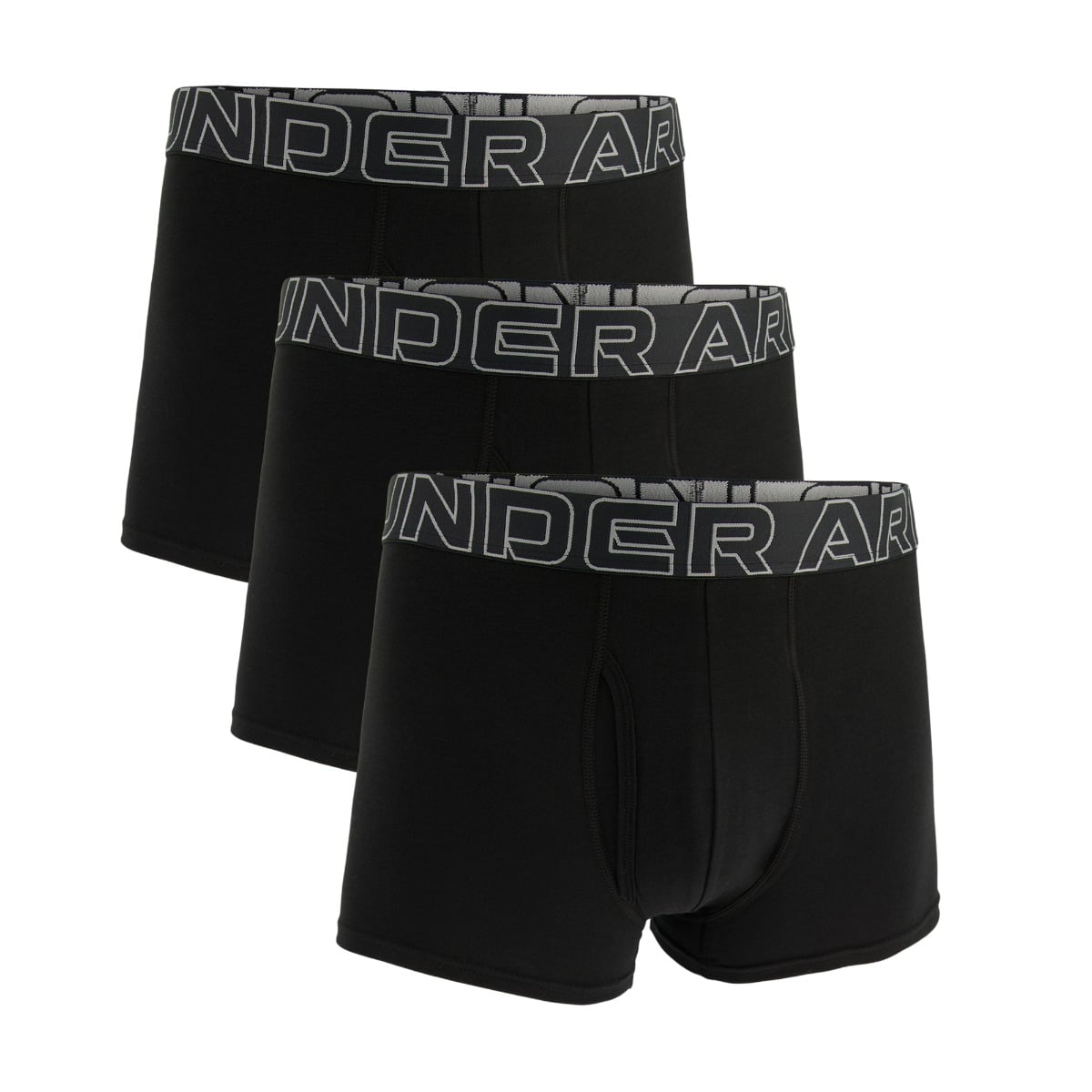 Мужские трусы-боксеры Perf Cotton 3in 3 шт черные - Under Armour
