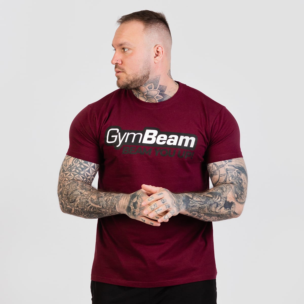 Футболка Beam Бордовая - GymBeam