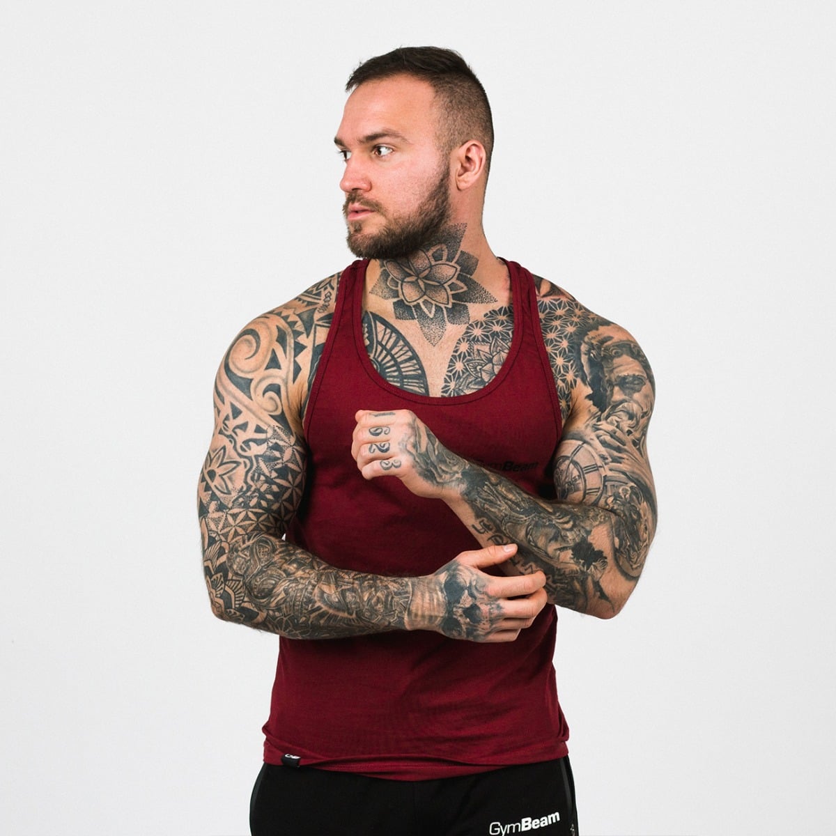 Майка Stringer Tank Top Burgundy - GymBeam