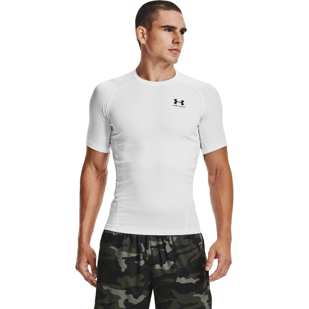 Компрессионная футболка HG Armour Comp SS White - Under Armour