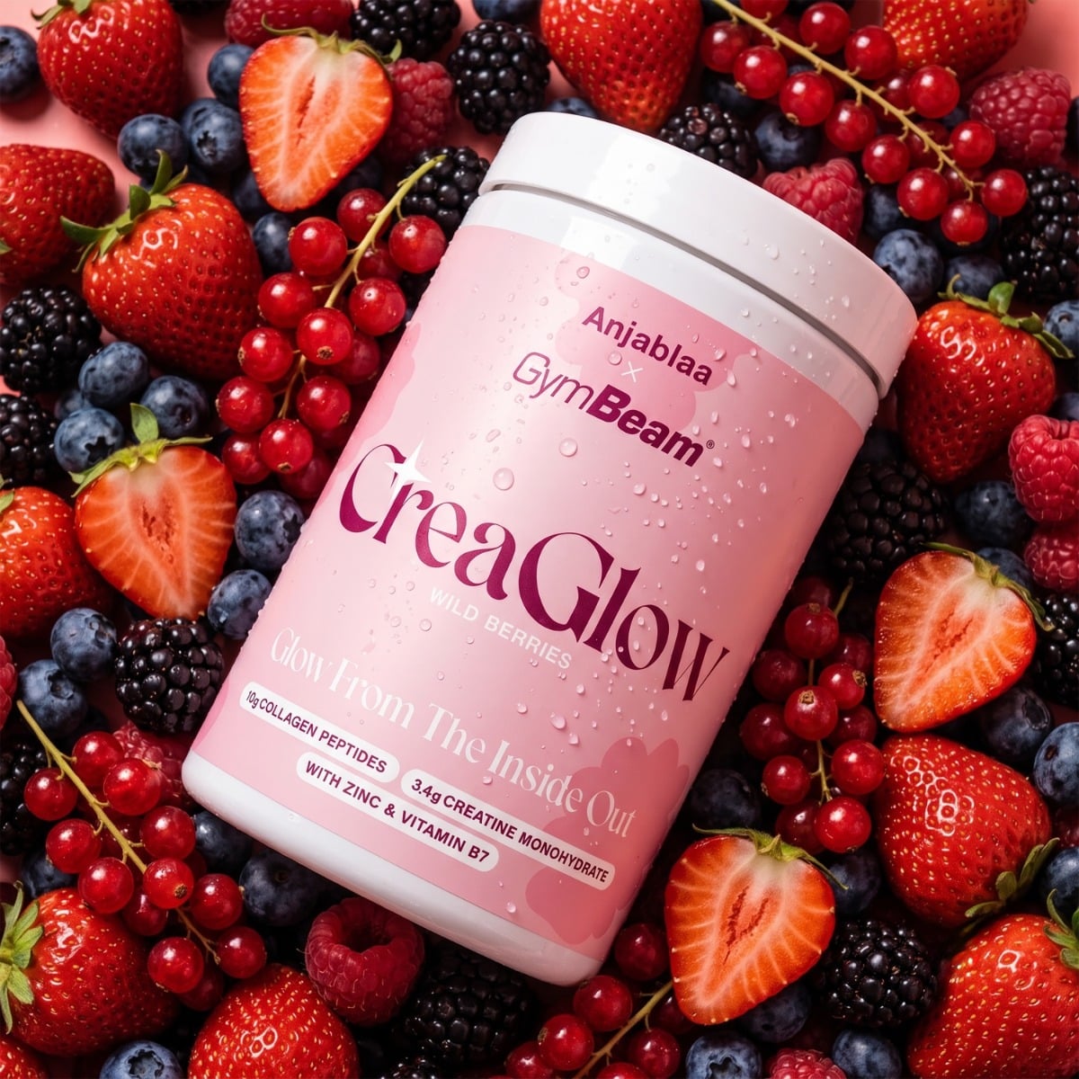 CreaGlow Anjablaa - GymBeam 459 g - Wild berry