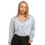 Жіночий кроп-топ з довгим рукавом Breeze сизий - BeastPink XL