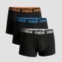 Men‘s FIT Trunks 3Pack Black - GymBeam XXXL