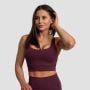 Спортивний топ Cut-Out баклажановий - GymBeam XXL