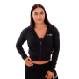 Женская толстовка Zip-up TRN Black - GymBeam S