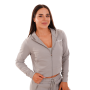Женская толстовка Zip-up TRN Grey - GymBeam L