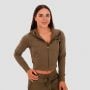 Толстовка жіноча Zip-up TRN Olive - GymBeam L