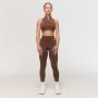 Женские бесшовные леггинсы Fierce коричневые - GymBeam XXL