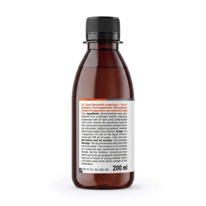 Рідкий ліпосомальний магній - GymBeam 200 ml - Малина