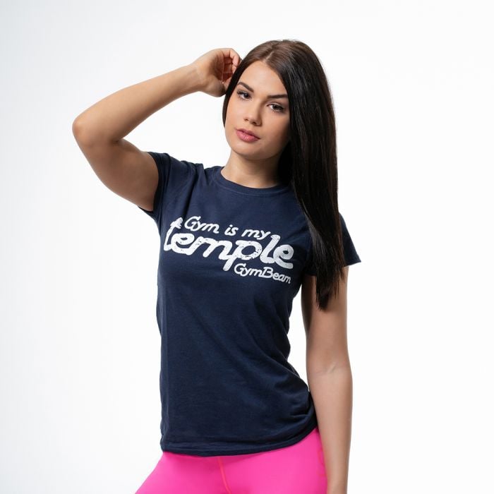 Женская футболка Temple Navy - GymBeam