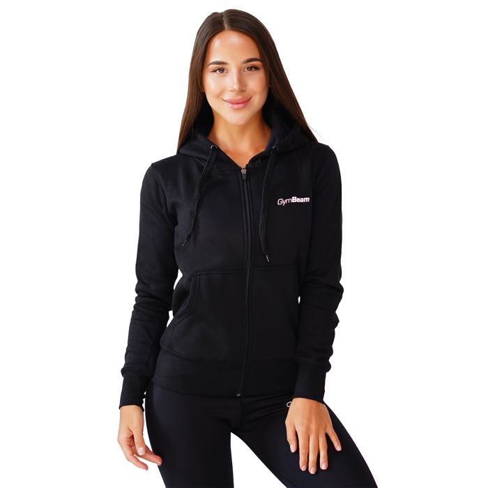 Женская толстовка Zipper Hoodie Black - GymBeam M