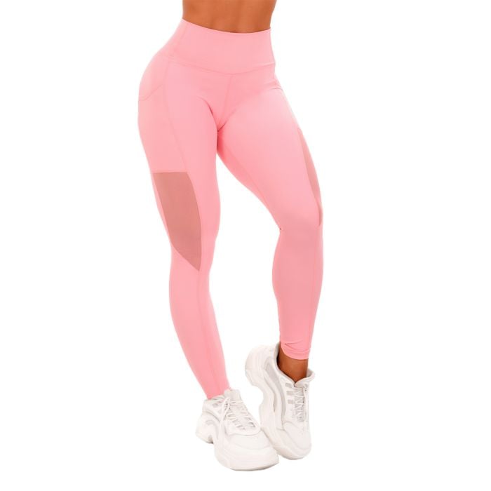 Женские леггинсы Mesh Panel Pink - GymBeam L