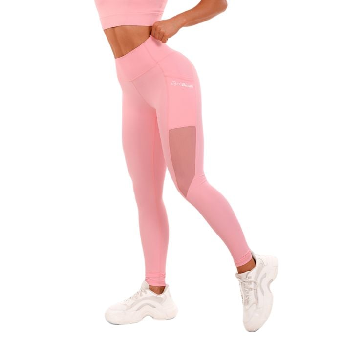 Женские леггинсы Mesh Panel Pink - GymBeam L