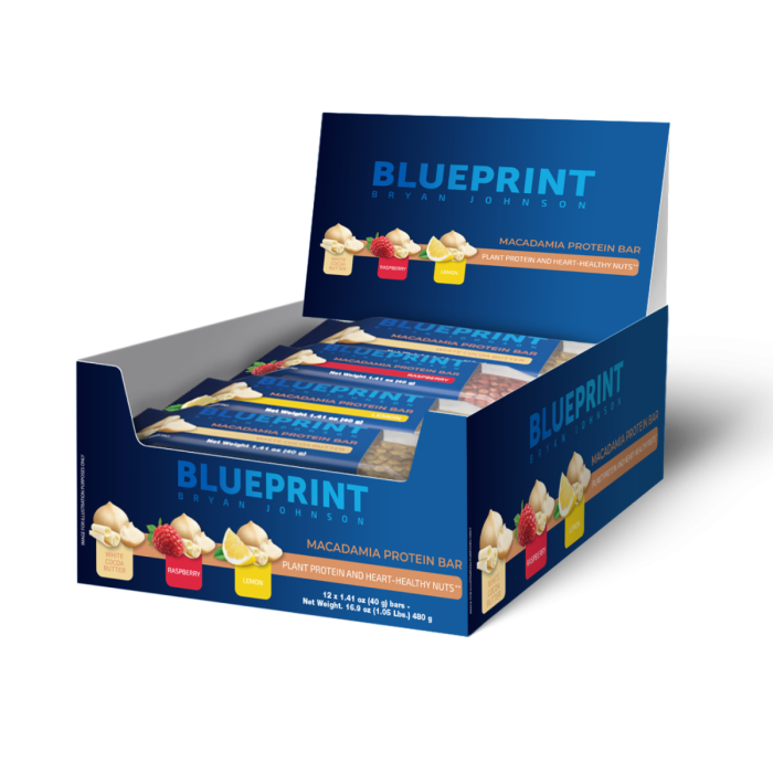 Протеїнові батончики з горіхом макадамія - Blueprint 12 x 40 g