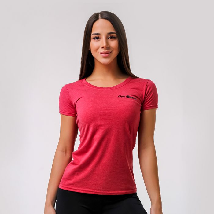 Женская футболка Basic Vintage Red - GymBeam