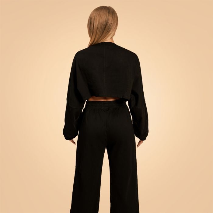 Женская укороченная толстовка Bliss черная - BeastPink XL