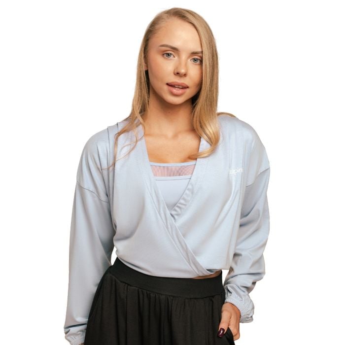 Жіночий кроп-топ з довгим рукавом Breeze сизий - BeastPink XL