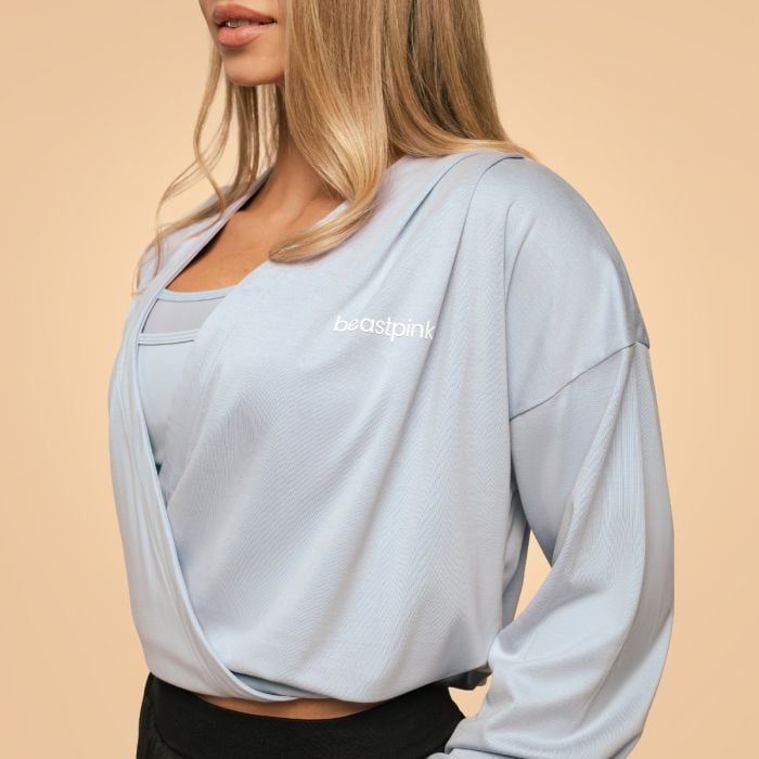 Жіночий кроп-топ з довгим рукавом Breeze сизий - BeastPink XL