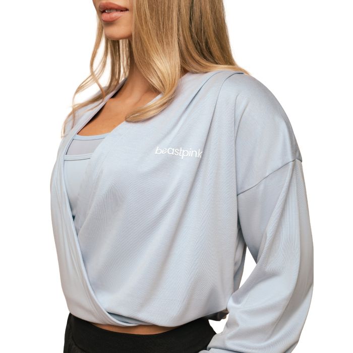 Жіночий кроп-топ з довгим рукавом Breeze сизий - BeastPink XL