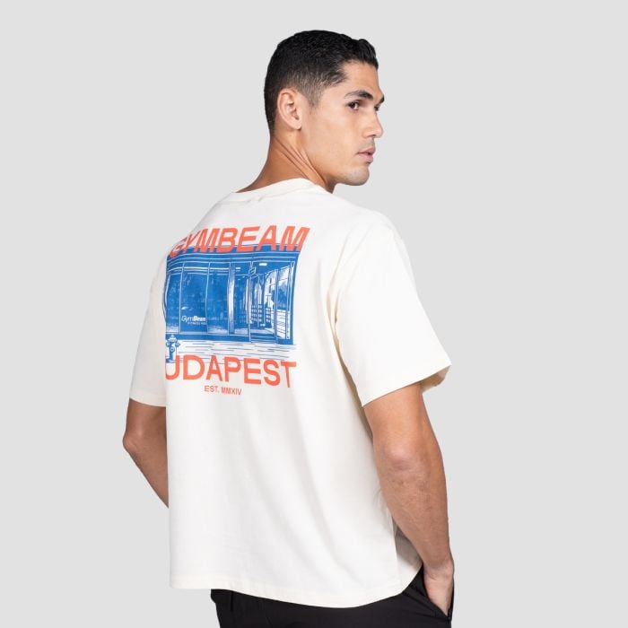 Футболка Будапешт кремовая - GymBeam XXL