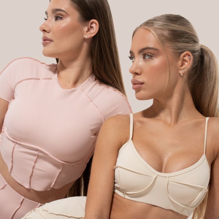 Спортивний топ Cosmo кремовий - GymBeam L