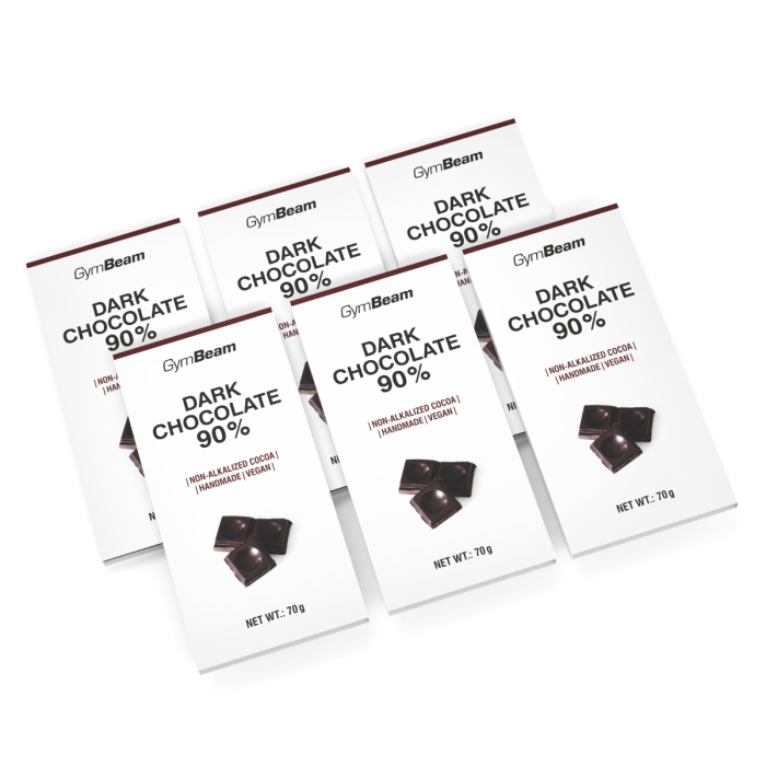 Чорний шоколад 90% - GymBeam 70 g
