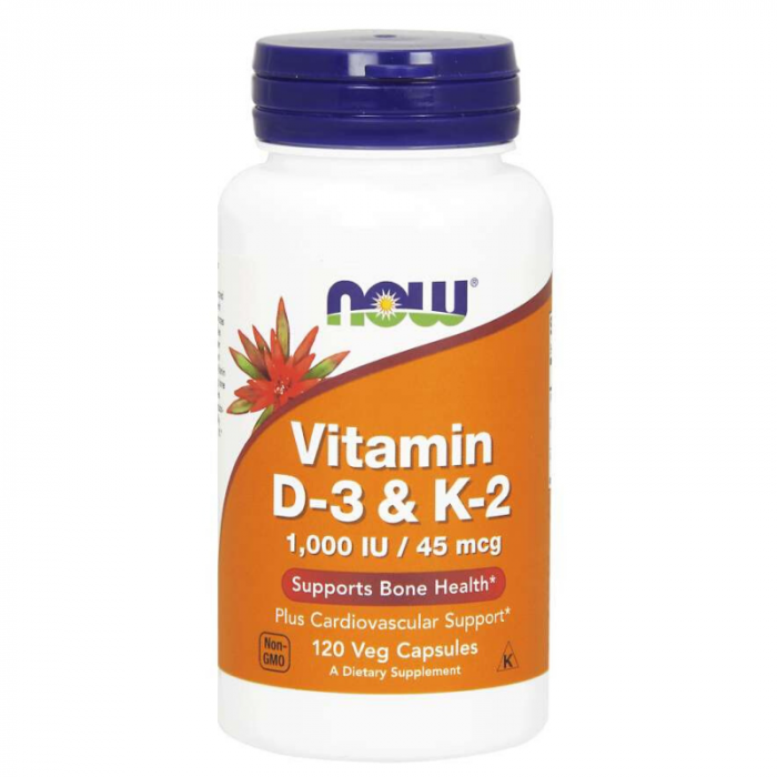 Vitamín D3 & K2 - NOW Foods