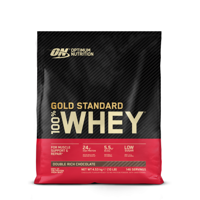100% Whey Gold Standard - Optimum Nutrition 450 g - подвійний насичений шоколад