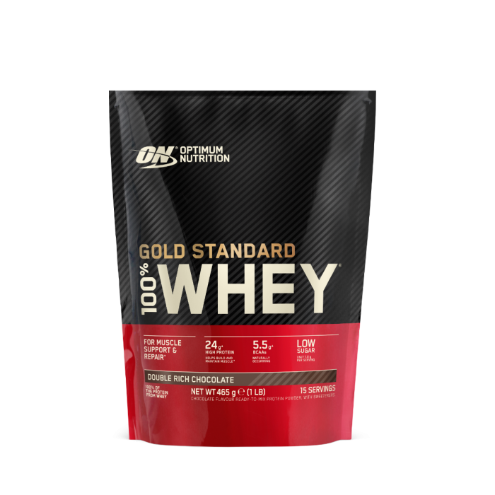 100% Whey Gold Standard - Optimum Nutrition 450 g - подвійний насичений шоколад