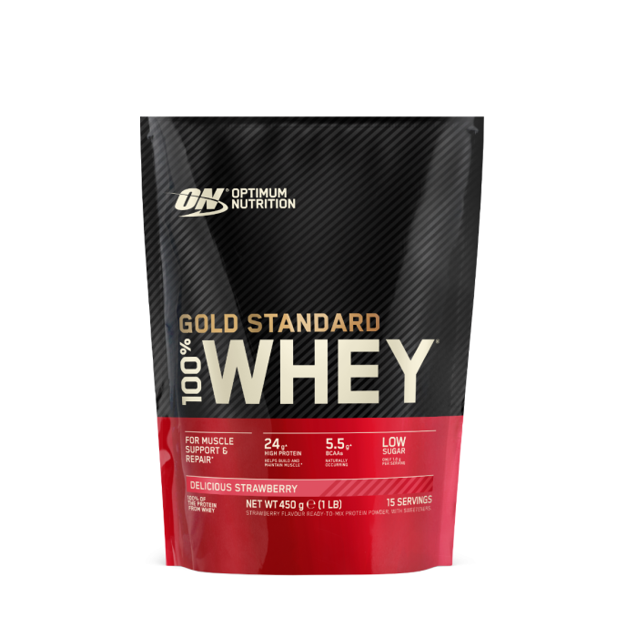 100% Whey Gold Standard - Optimum Nutrition 450 g - полуниця