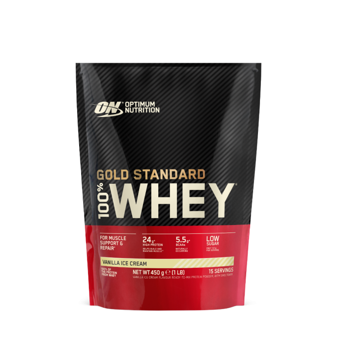 100% Whey Gold Standard - Optimum Nutrition 450 g - подвійний насичений шоколад