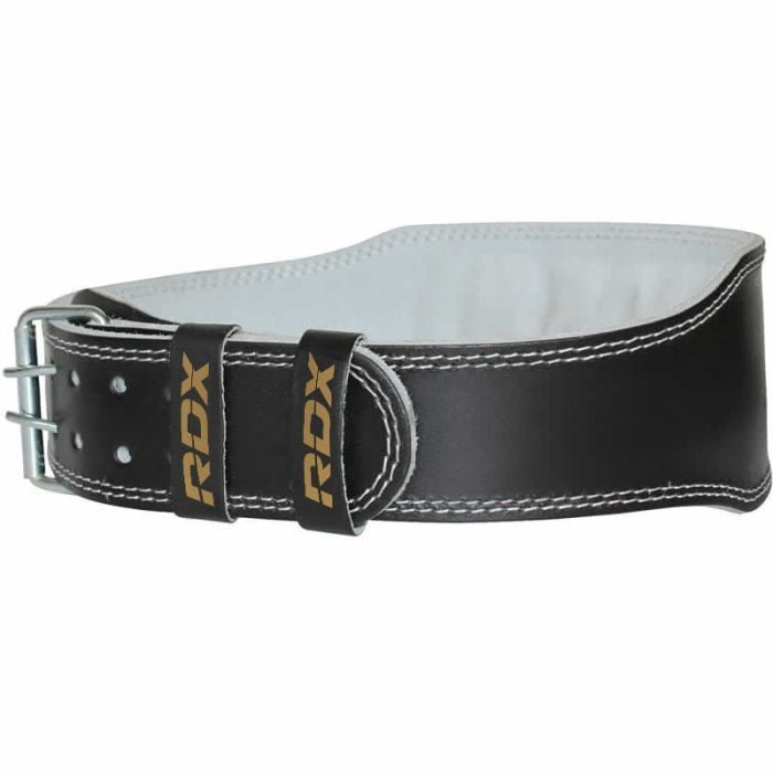 Шкіряний пояс для фітнесу 6“ чорний/золотий - RDX Sports S