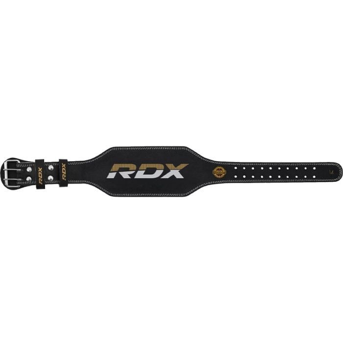 Шкіряний пояс для фітнесу 6“ чорний/золотий - RDX Sports S