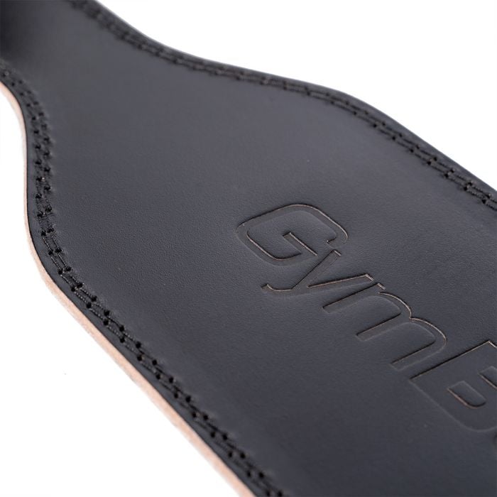 Пояс для фитнеса из натуральной кожи черный - GymBeam XL