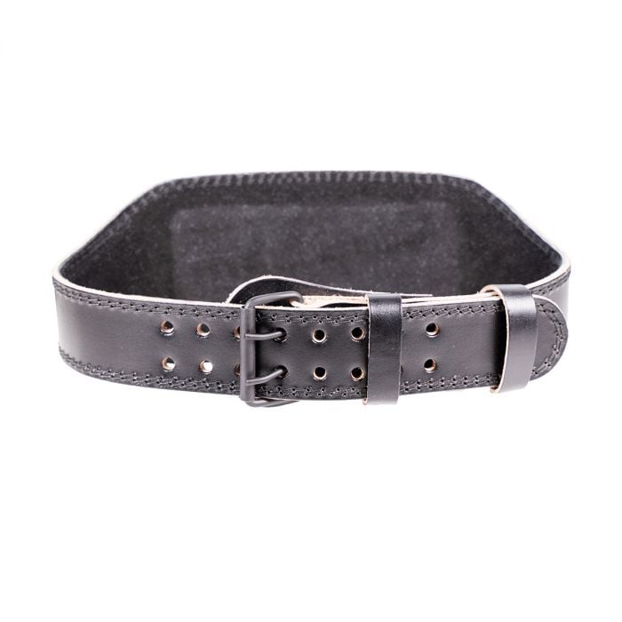 Пояс для фитнеса из натуральной кожи черный - GymBeam XL