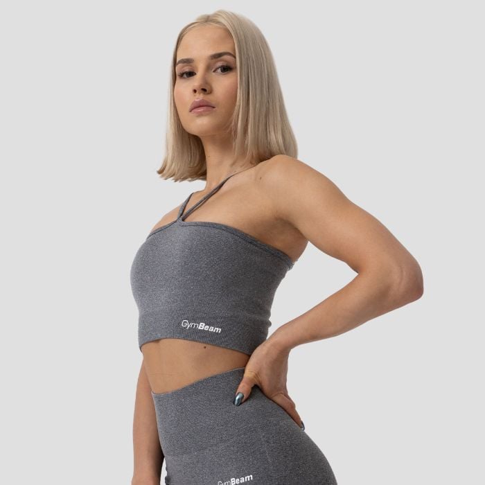 Спортивний топ Halter FLO Grey - GymBeam L