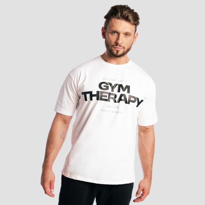 Футболка Gym Therapy белая - GymBeam XL