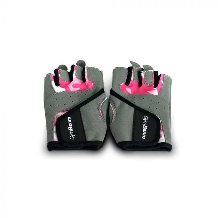 Жіночі рукавички для фітнесу Camo Pink - GymBeam