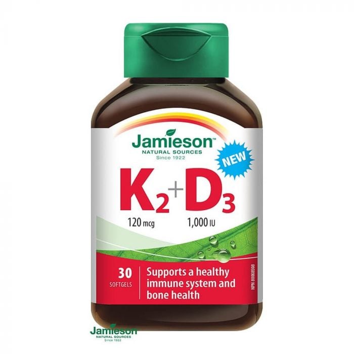 Vitamin K2 120 mcg + D3 1000 IU - Jamieson