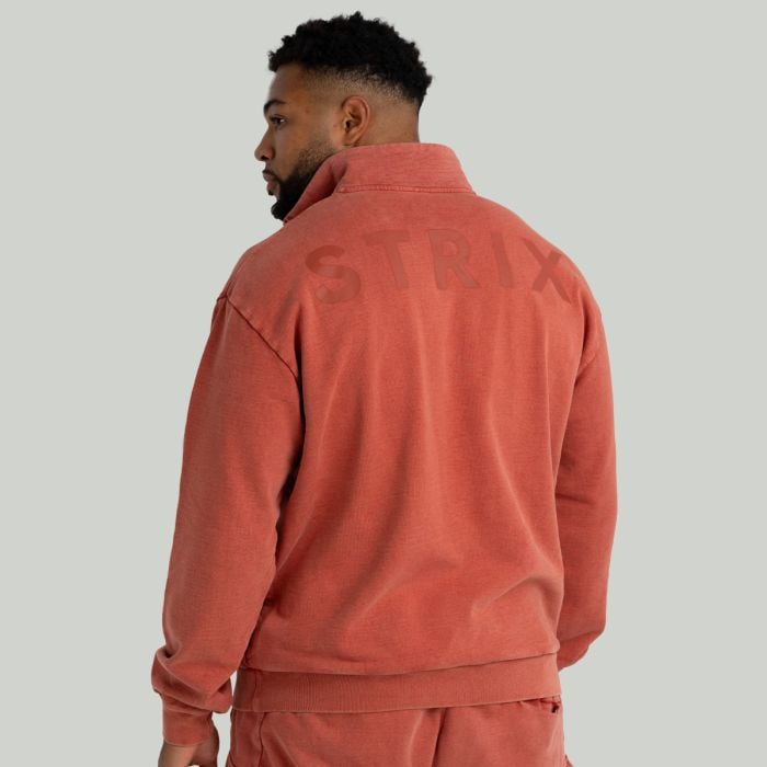 Джемпер з вінтажним ефектом теракотовий - STRIX L