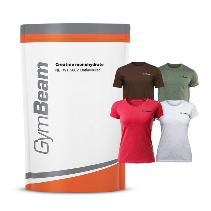 100% Креатин моногидрат - GymBeam 500 г - без вкусовых добавок - 01