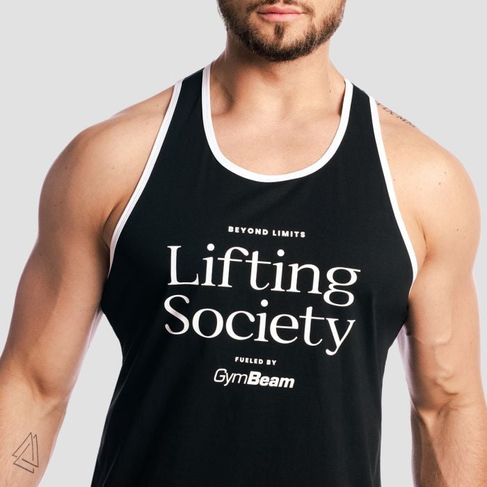 Майка Lifting Society черная - GymBeam XXL