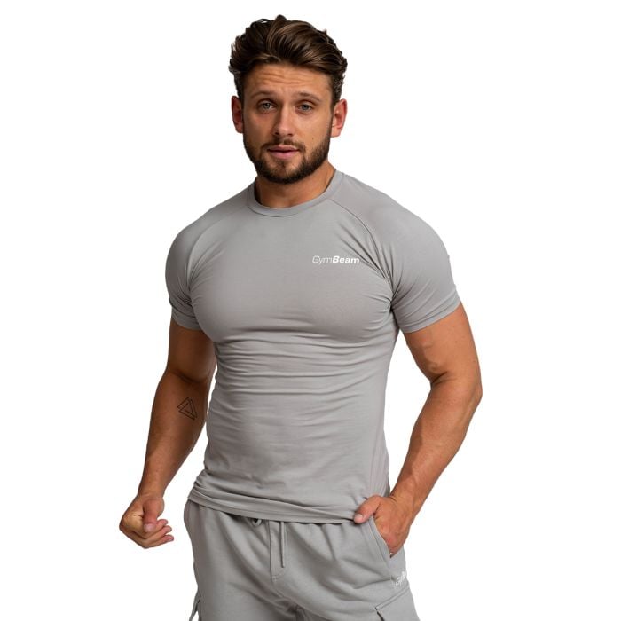 Футболка TRN Fitted серая - GymBeam XXXL