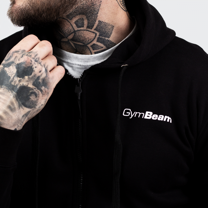 Толстовка Zipper Hoodie Black - GymBeam XL