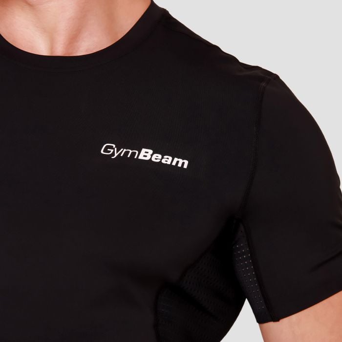 Футболка с высокой степенью компрессии черная - GymBeam L