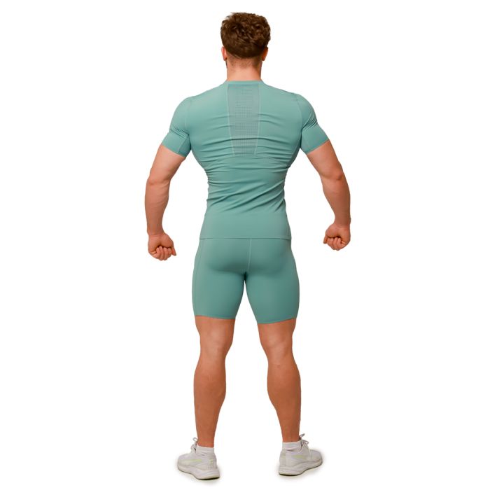 Футболка середньої компресії блакитна - GymBeam L