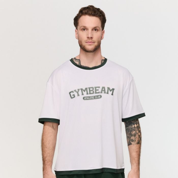 Белая футболка оверсайз Varsity- GymBeam XXXL